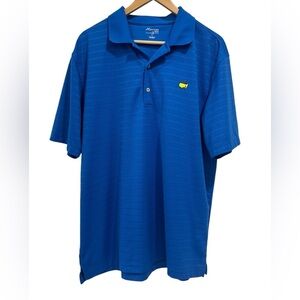 Masters Tech Golf Embroidered Logo Short Sleeve Royal Blue Polo Shirt - Large